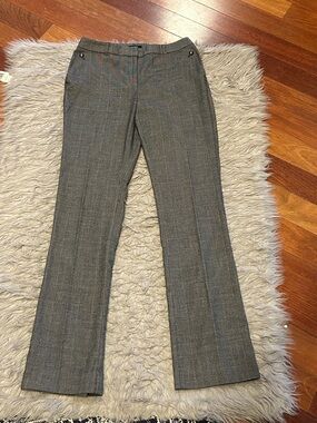 White House Black Market The Slim Gray And Black Plaid Dress Pants